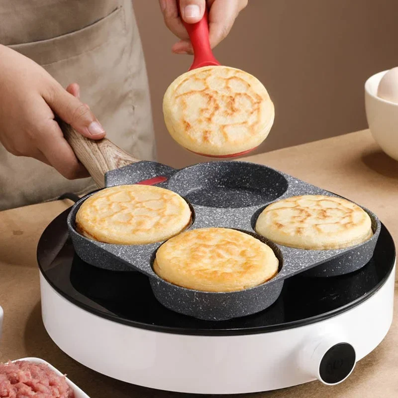 

Maifanshi, four-hole fried egg, three-in-one pan, non-stick breakfast pan.