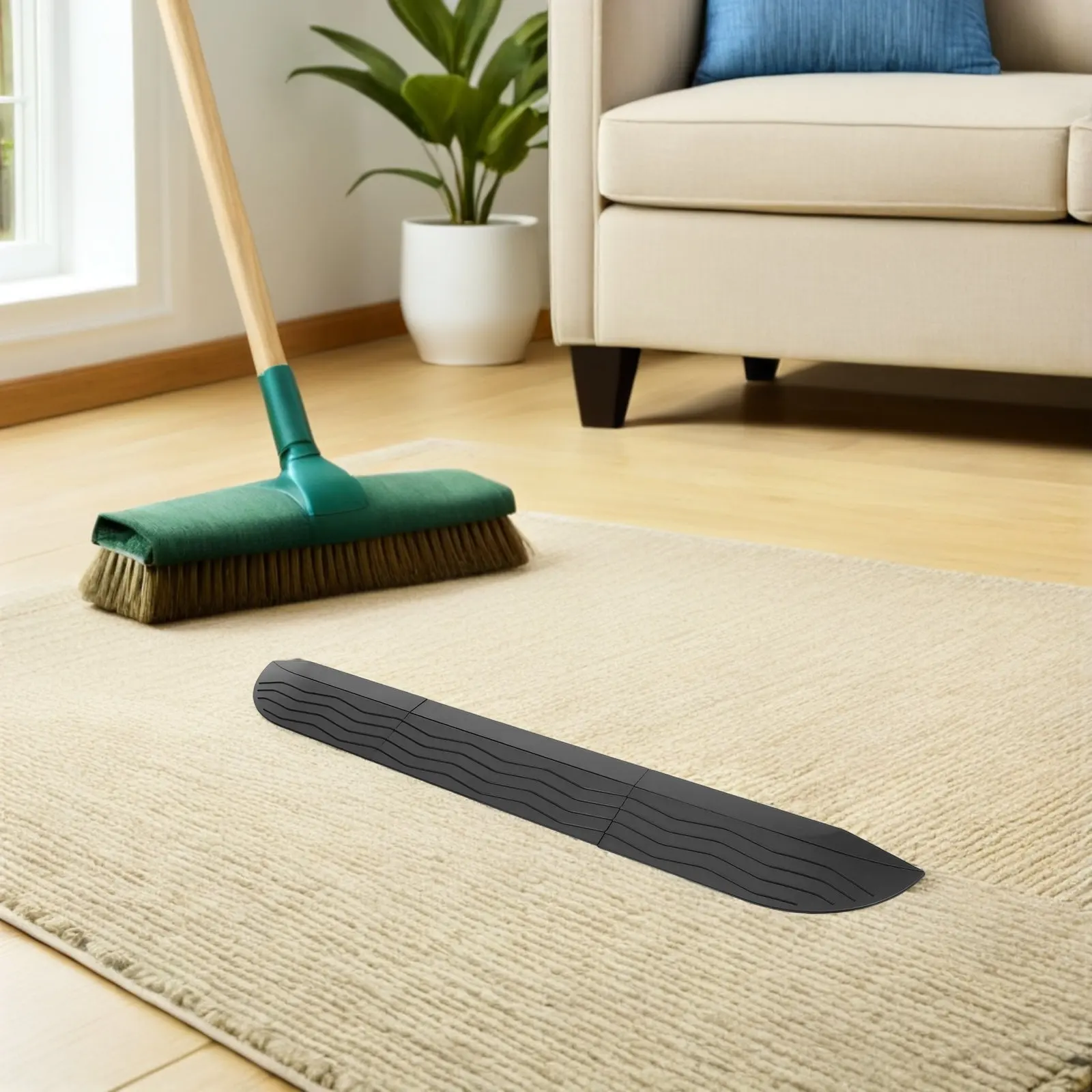22.8x2.8 Inch Non-Slip Plastic Robot Vacuum Threshold Ramp Mat for Doorway Floor Transition Wheelchair Scooter Curb Garage - view 2