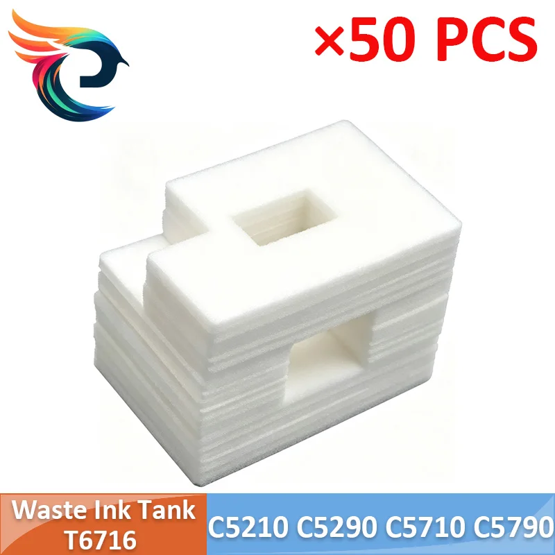 50X T6716 Waste Ink Tank Pad Sponge for EPSON WF C5210 C5290 C5710 C5790 M5298 M5299 M5799 C529 C579 ET8700 S380 S381 S880 S884