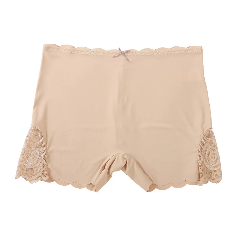 Sexy Spitzen kante weiche nahtlose Sicherheit kurze Hosen Sommer unter Rock Shorts modale Eis Seide atmungsaktive kurze Strumpfhose Frauen Unterwäsche