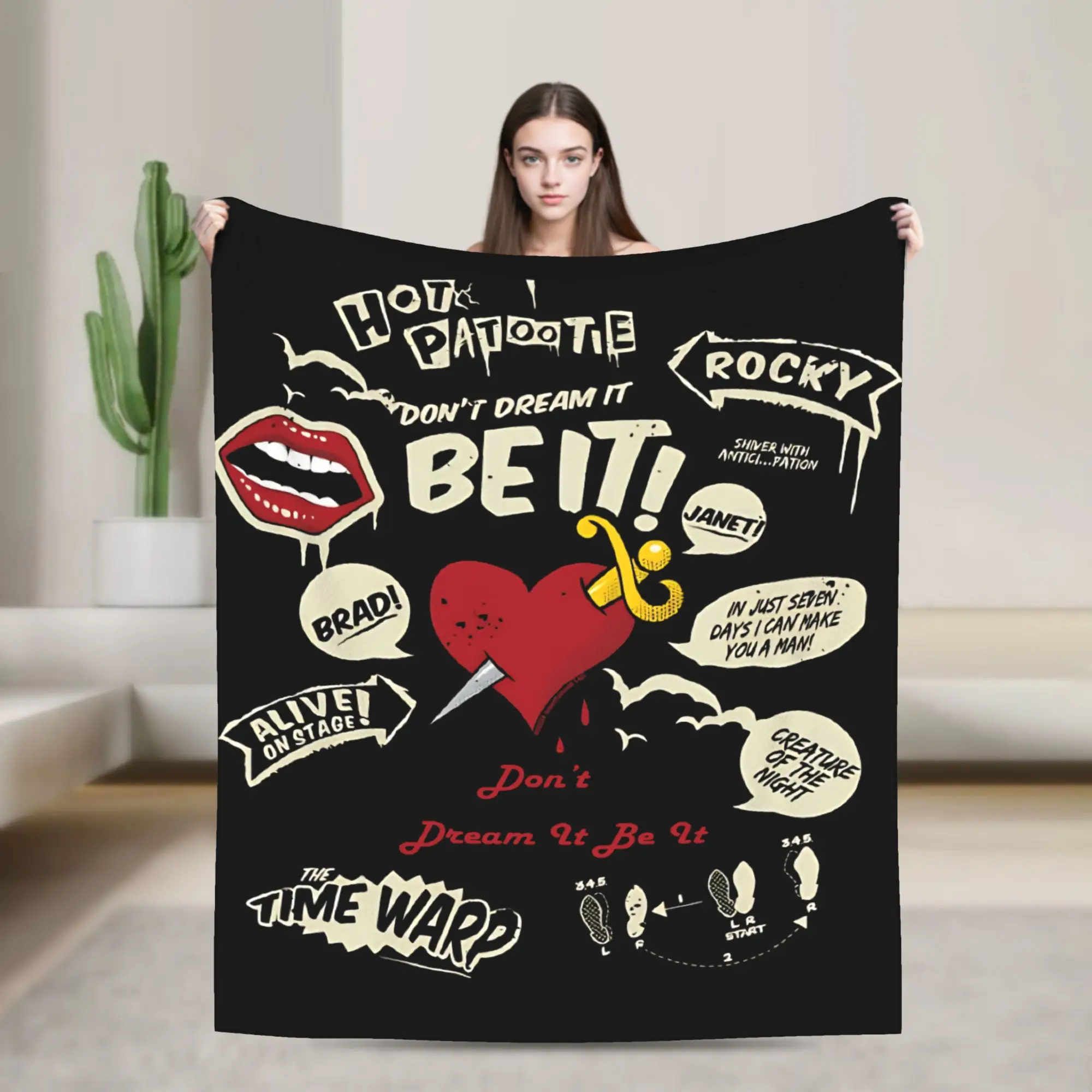 Frank N Furter Horror Movie Blanket Cover The Rocky Horror Picture Show Flannel Throw Blanket Summer Air Conditioning Bedspreads