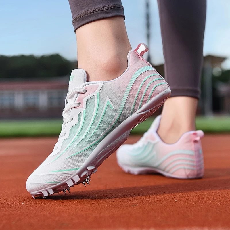 Track and Field Sports Shoes, Men's and Women's Professional Sprint Nail Shoes, Campus Middle Distance Running Training Running