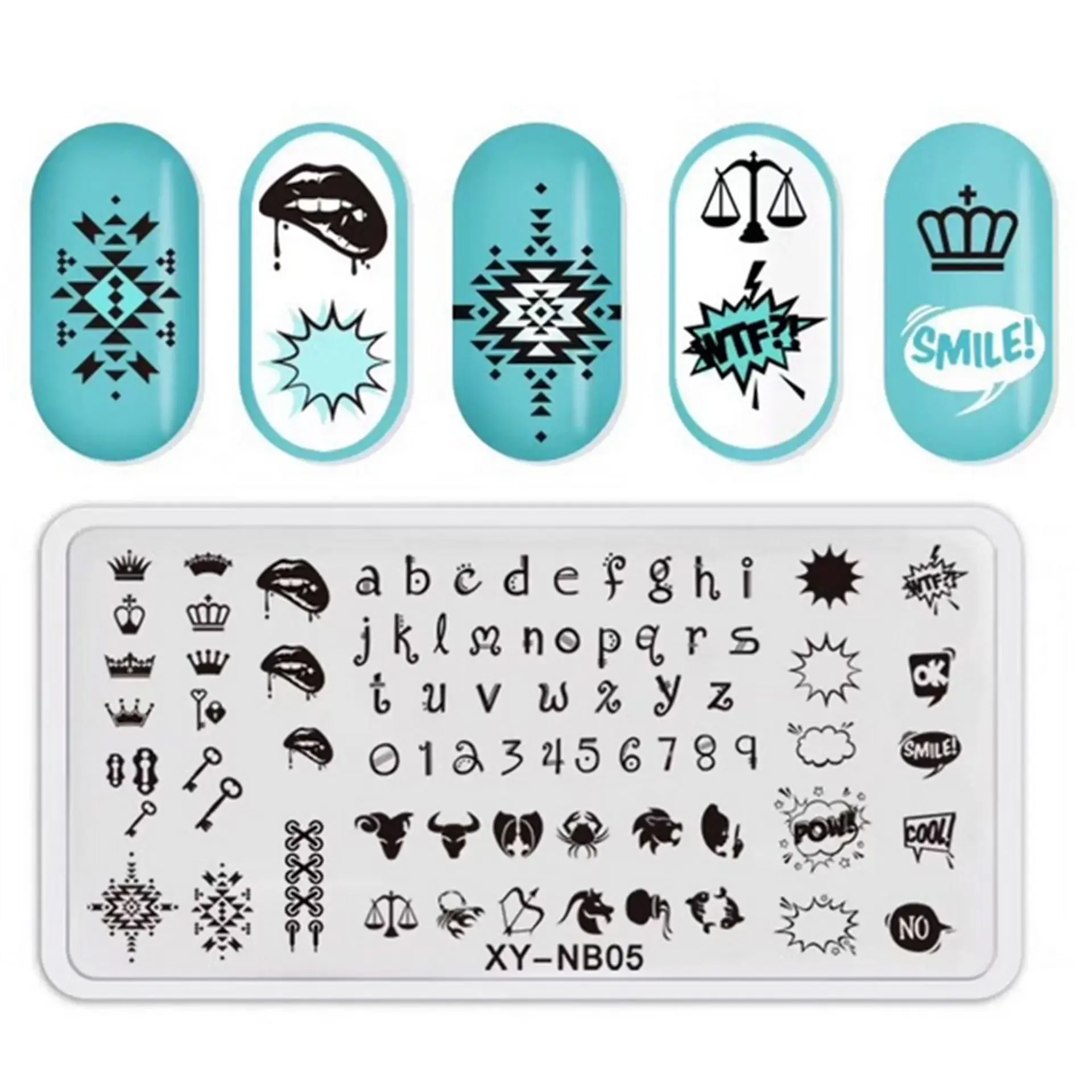 Nail Stamping Plate Polar Bear Rectangle Template Santa Elk Nail Art Printing Stencil Tool Size 6*12cm Nail Art Tools