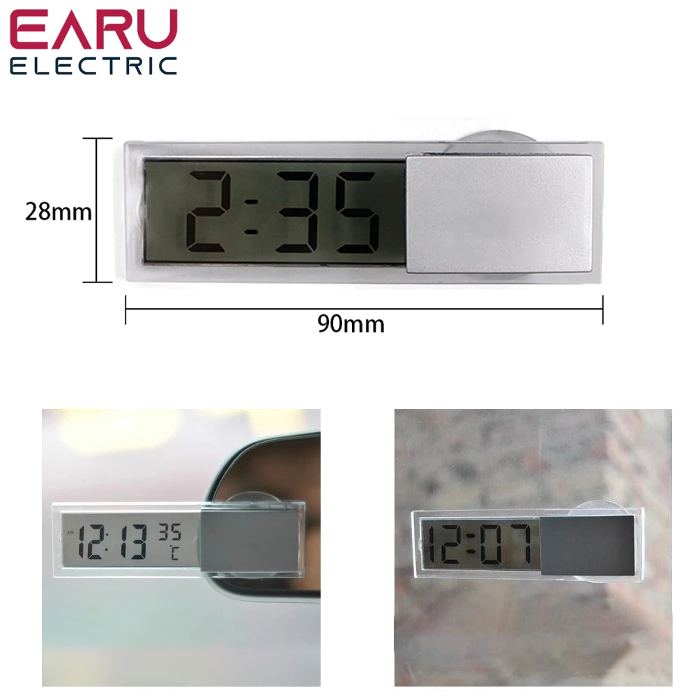 Mini Weather Station Digital Car Thermometer Thermostat Timer Clock Temperature Instruments Sensor Wall Type Meter LCD Display