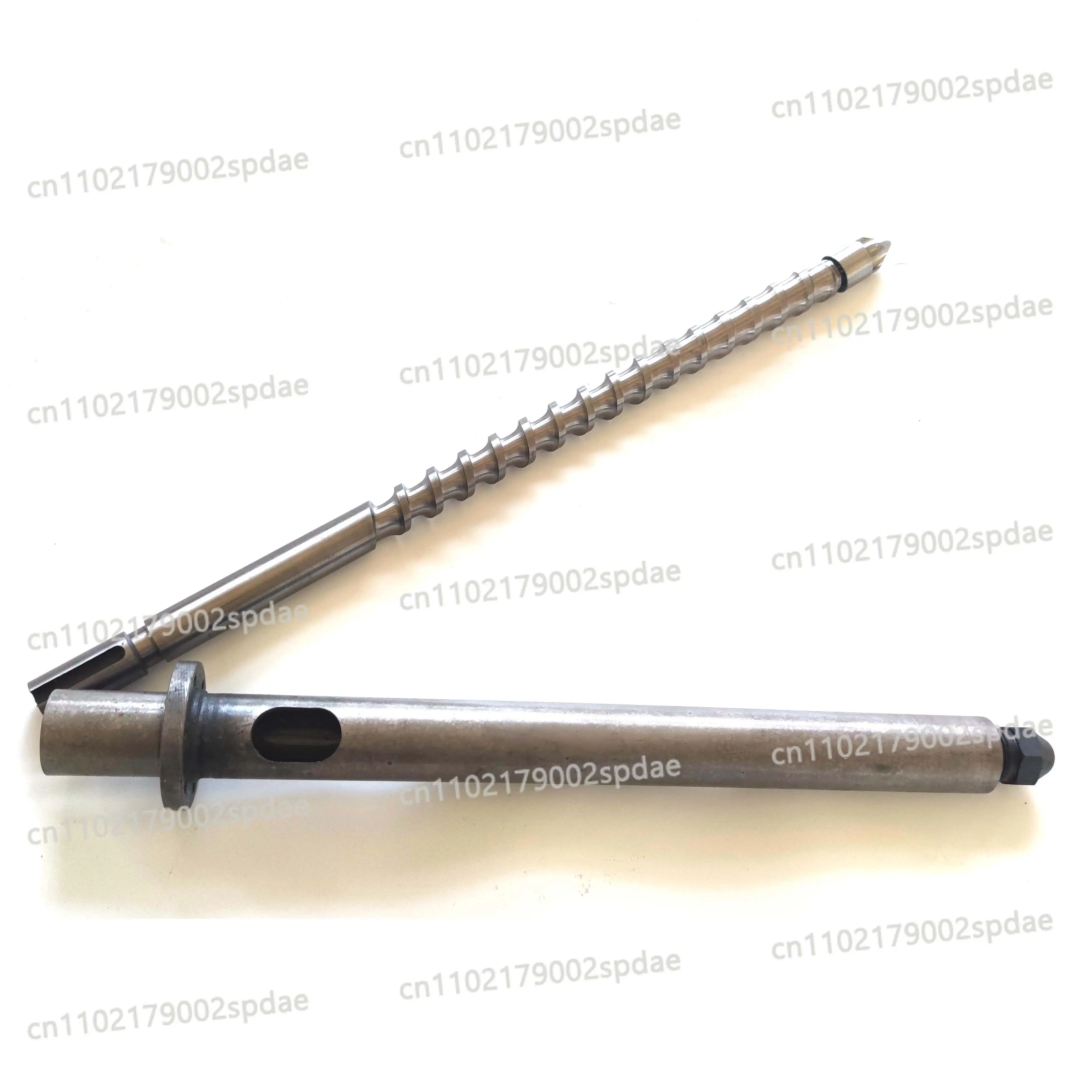 Vertical Injection Molding Screw D25 500mm - Tip Ring Barrel Nozzle for Plastic Processing