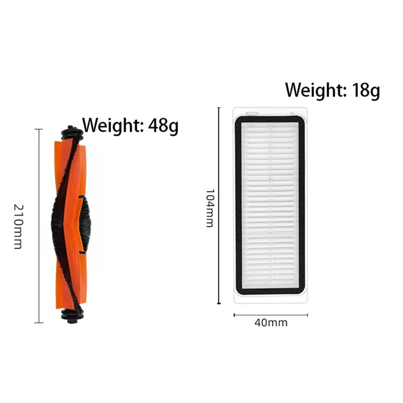 1ชุดแปรงหลักแผ่นกรอง HEPA แปรงหมุนด้านข้างสำหรับเปลี่ยนผ้าถูพื้นอุปกรณ์เสริมเหมาะสำหรับ dreame X20 pro/plus