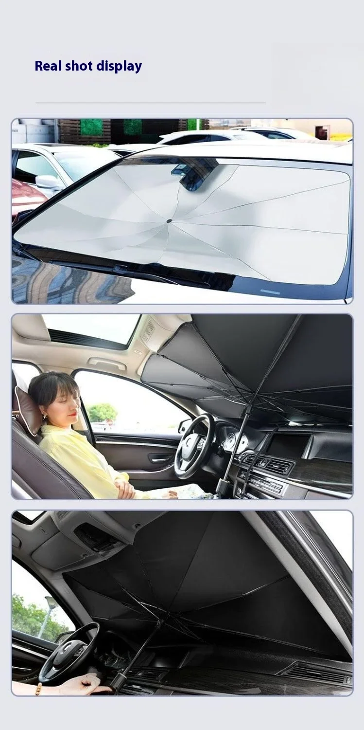 Auto-Sonnenschutz für die Frontscheibe, Sonnenschutz-Artikel, Auto-Sonnenschutz-Isolierung, tragbare Aufbewahrung – Detail 14