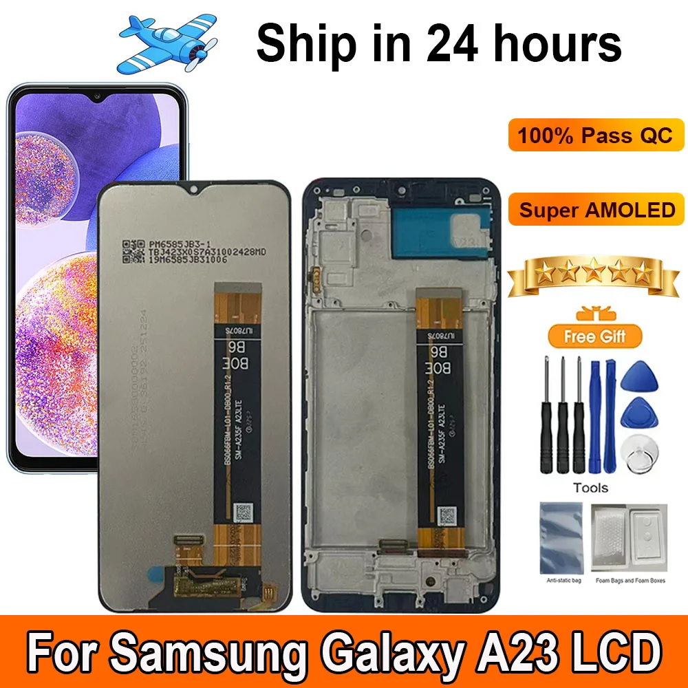 

6.6‘‘For Samsung Galaxy A23 LCD Display Touch Panel Digitizer AAssembly WithFrame Display Replacement Screen A23 5G A235 A236