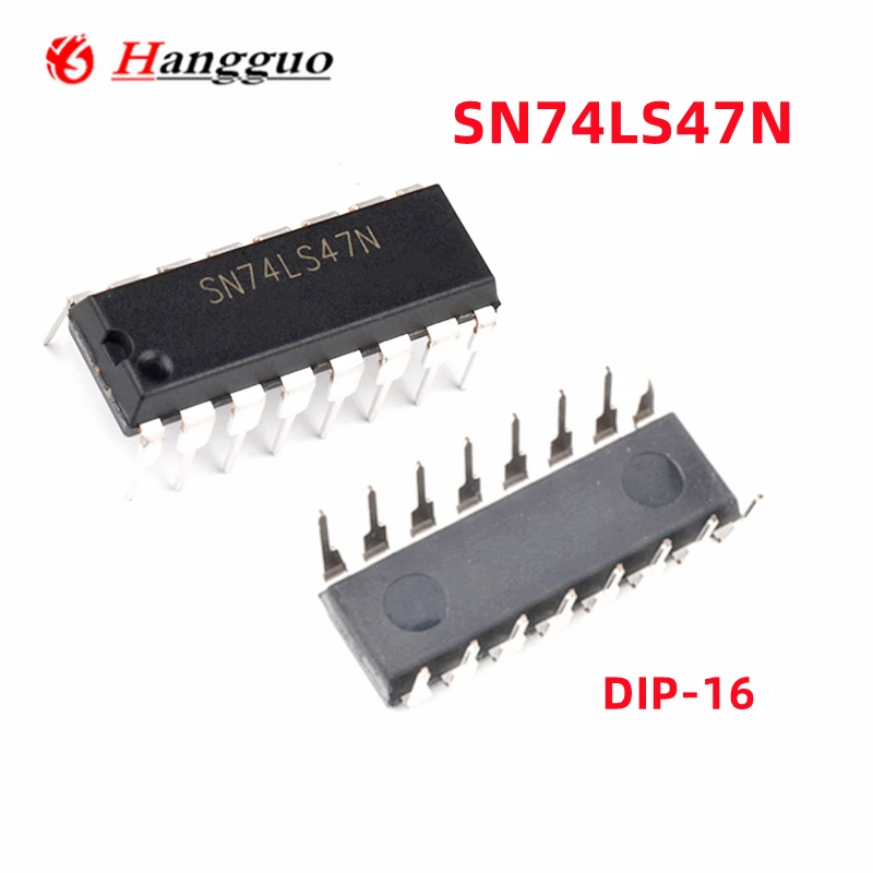 50Pcs/Lot New and Original SN74LS47N SN74LS47 74LS47 DIP16 IC DECOD/DRVR Chip  Best Quality