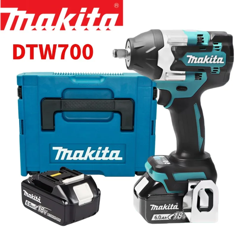 Original Makita DTW700 18V Akku-Schlagschrauber, 1000 Nm großes Drehmoment, variable Geschwindigkeit, robustes Werkzeug für Karosseriewerkstätten.