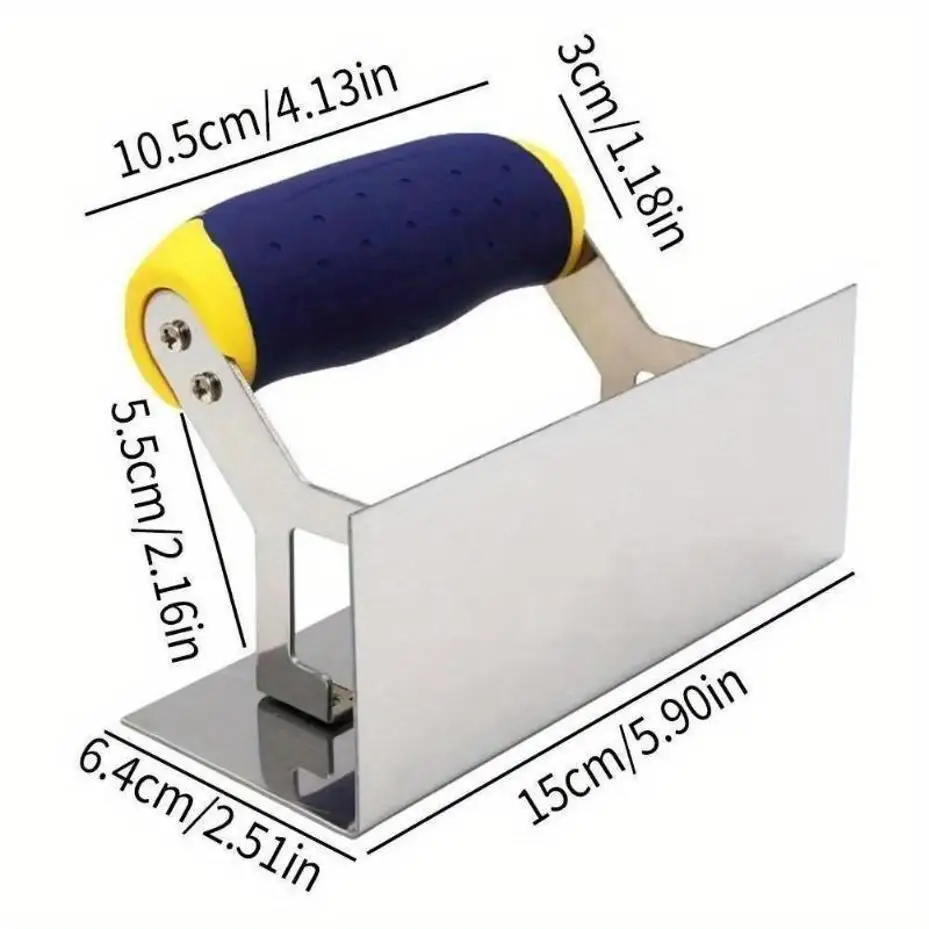 Inner/Outer Corner Plastering Corner Trowel Internal And External 90° Sheet Rock Stainless Steel Concrete Trowel Tools 1pcs