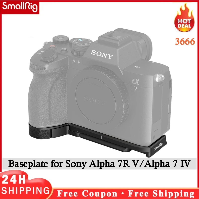 

SmallRig Original A7R5 A7M4 A7IV Baseplate for Sony Alpha 7 IV / Alpha 7R V / ILCE-7RM5 Plate Compatible With Arca Tripod 3666