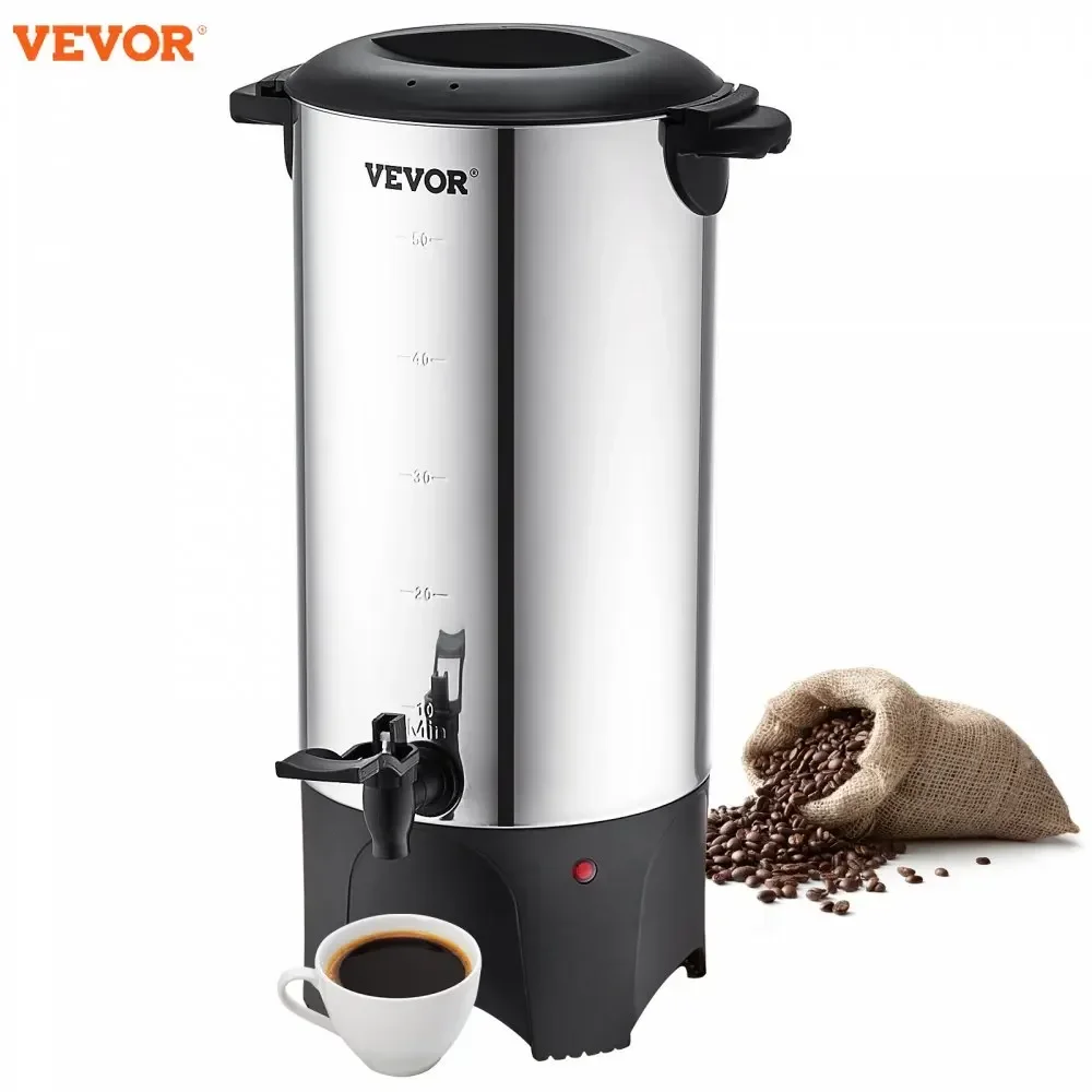 VEVOR Commercial Coffee Urn  Stainless Steel Large Coffee Dispenser Electric Coffee Maker Urn For Quick Brewing