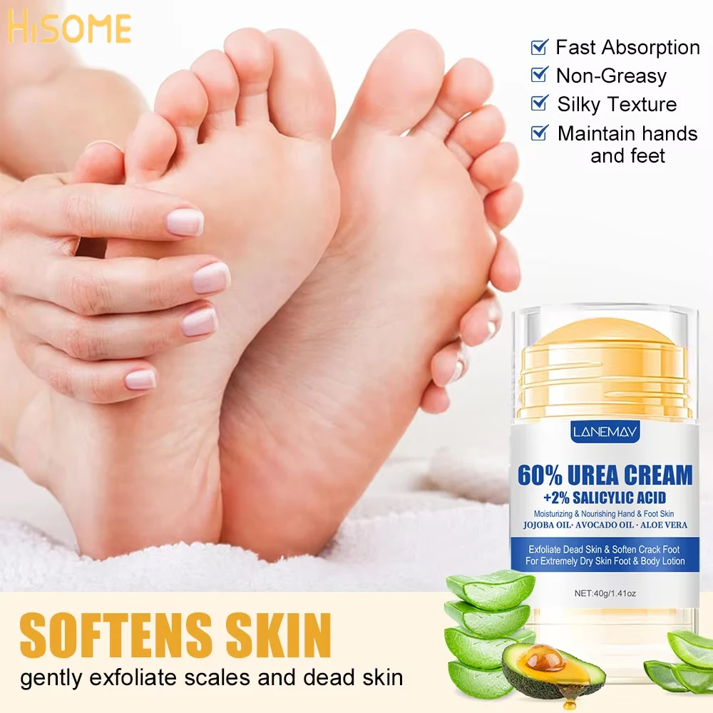 40g ยูเรียครีมเท้าแห้ง Cracked Feet Heel ขัดผิวอ่อนโยนนุ่ม Ultra-Hydrating Hand Foot Care ครีม Stick Protuct