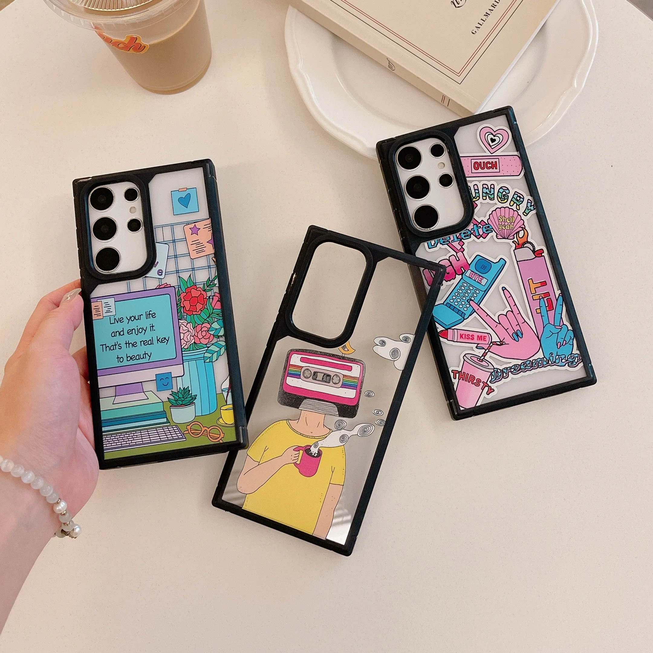 

Для Samsung S25 S22 S23 S24 Ultra Retro Mobile Armor Case Galaxy A13 A14 A34 A23 A54 A55 A25 A35 A15 A05S S24 FE Противоударный чехол