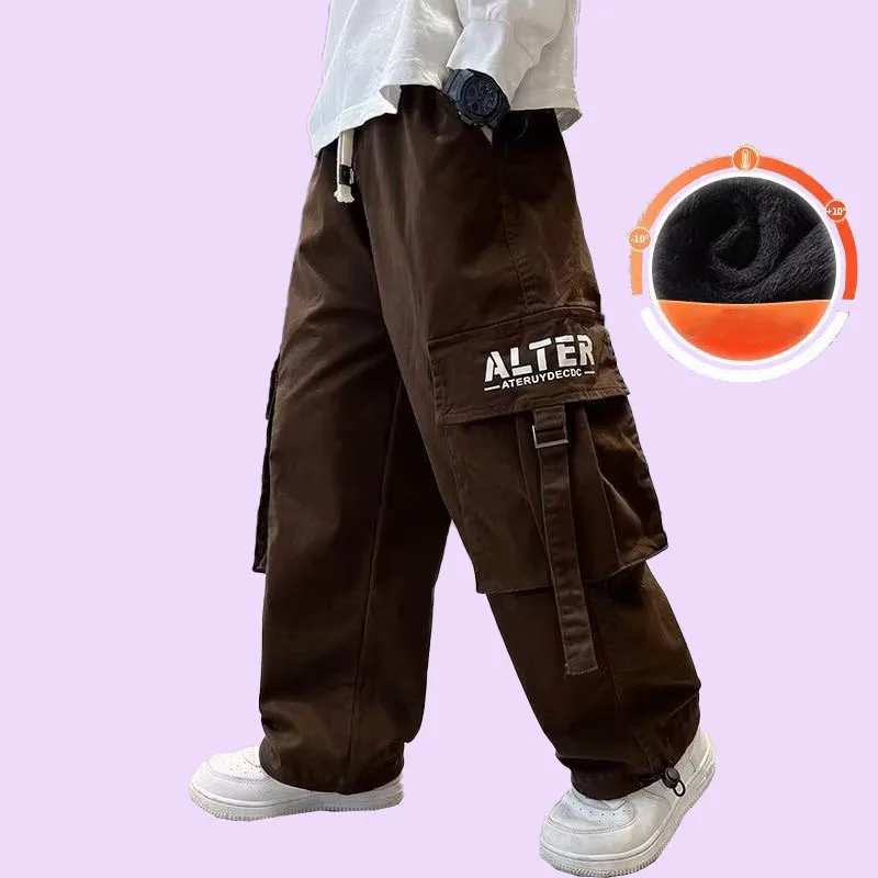 

Модная и красивая осенне-зимняя одежда для мальчиков, модные брюки, детская весенне-осенняя рабочая одежда для больших мальчиков, брюки