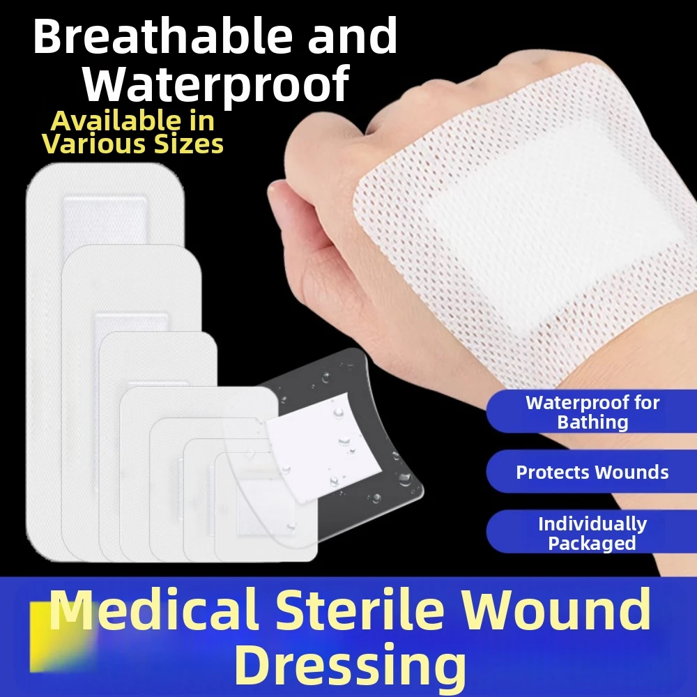 

10Pcs New 6x7cm 7x9cm 10x10cm Self-adhesive Wound Dressing Band Non-woven Breathable Aid Bandage Multisizes Wound Hemostasis