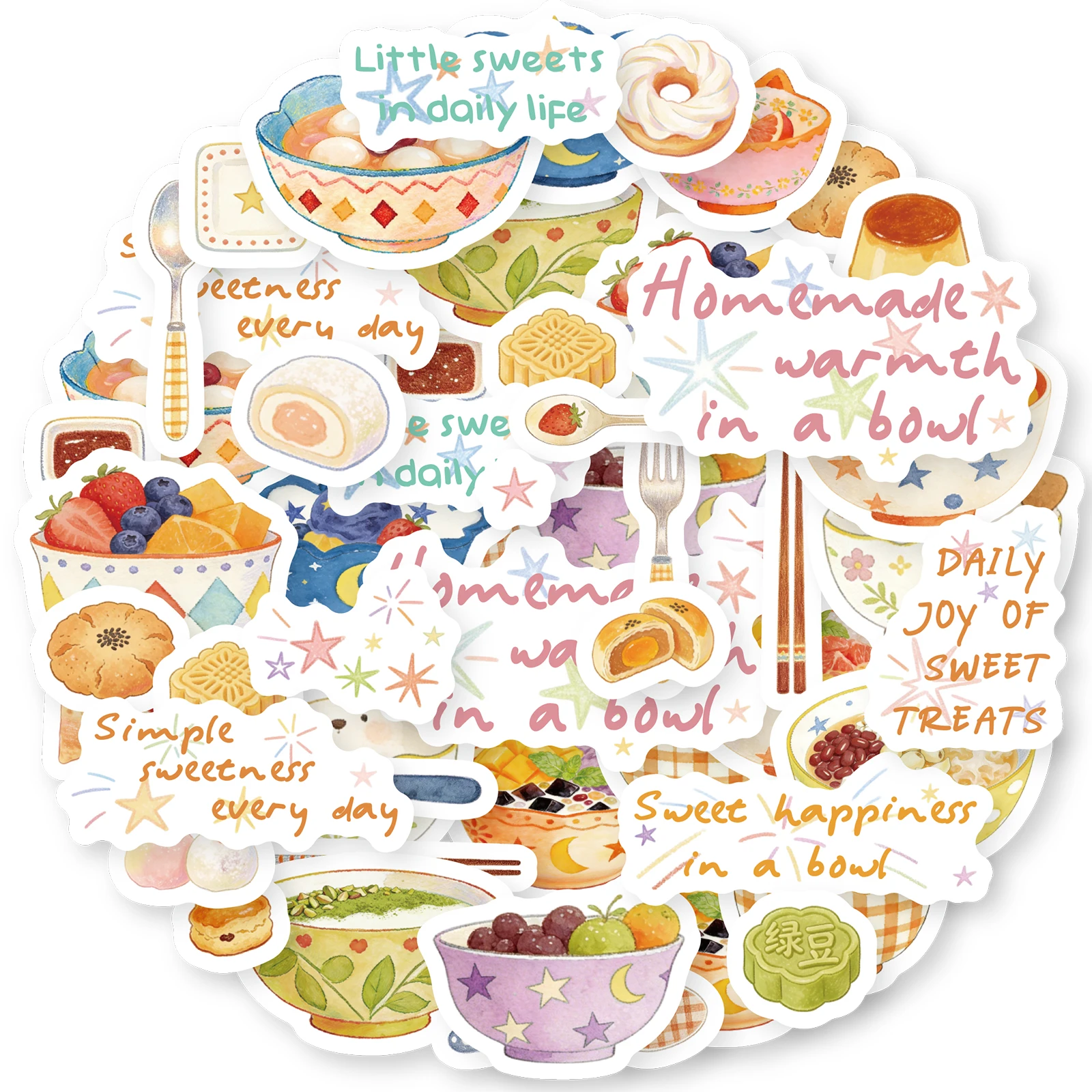 

Etori Life Sweet Treats Bowl and Dessert Bowl Washi Tape 50Mm×2M Fresh Watercolor Dessert Food Journal Decoration Tape Suitable for Handmade Scrapbooking Supplies, Laptops, Suitcases, Guitars, Water Bottles, Envelopes, Diaries, Pencil Cases, Office Decora