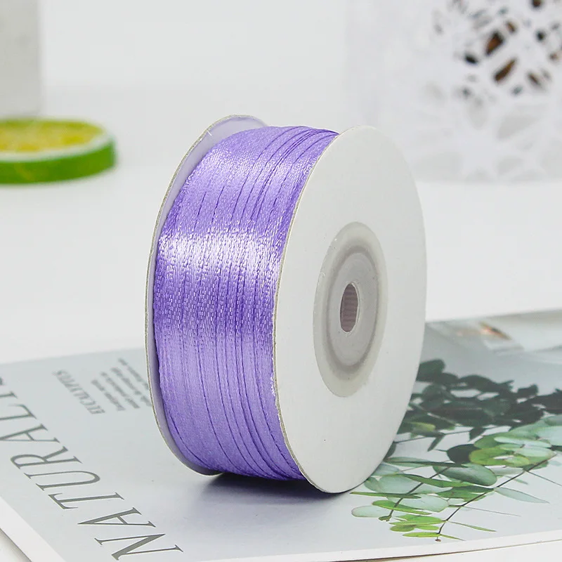 3mm 100Yards/roll palloncino a nastro sottile nastro a corda colorata nastro a doppia faccia per confezioni regalo fiocchi per capelli artigianato