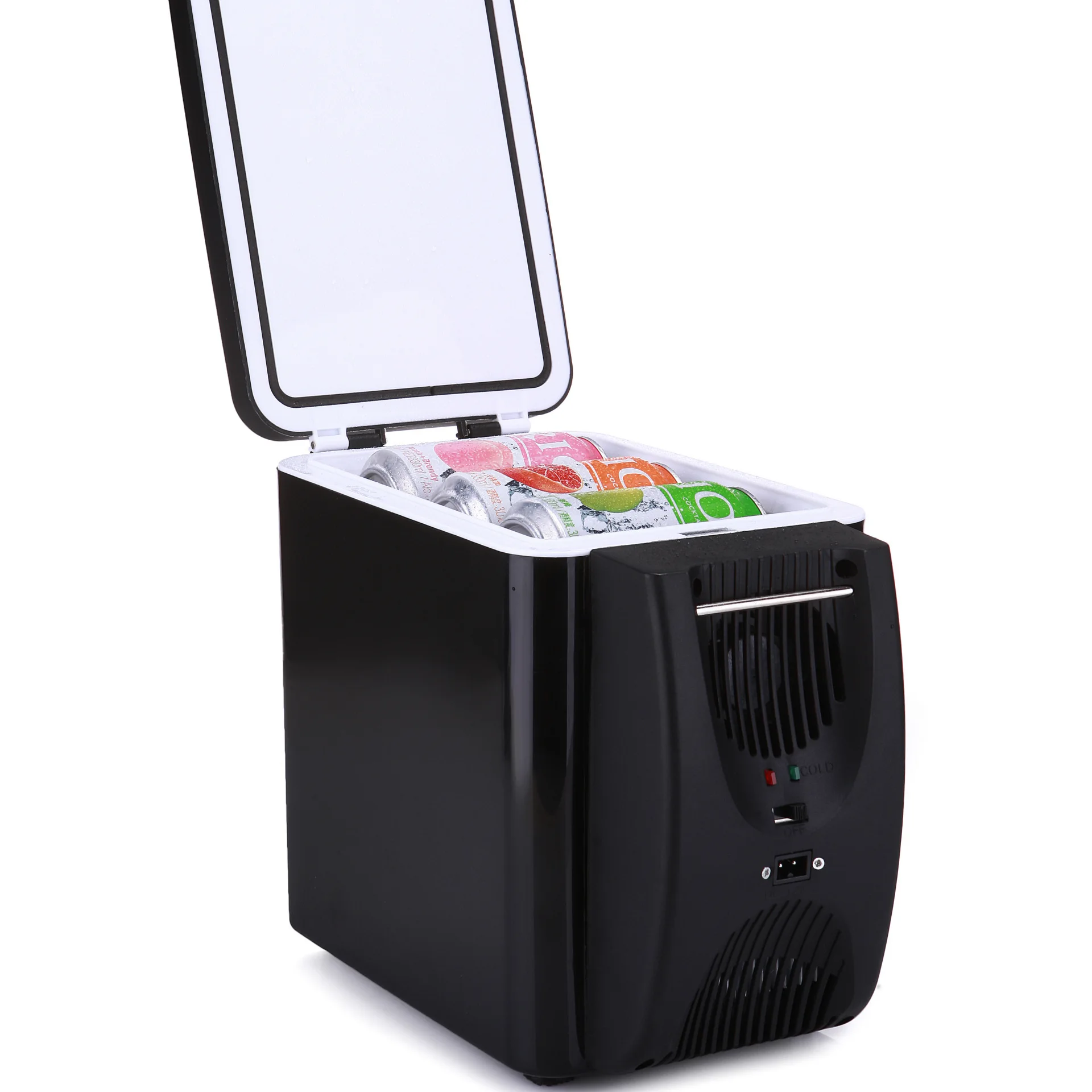 صندوق تسخين وتبريد صغير محمول للسيارة سعة 6 لتر، ثلاجة صغيرة ساخنة وباردة، سهلة الحمل، ثلاجة صغيرة