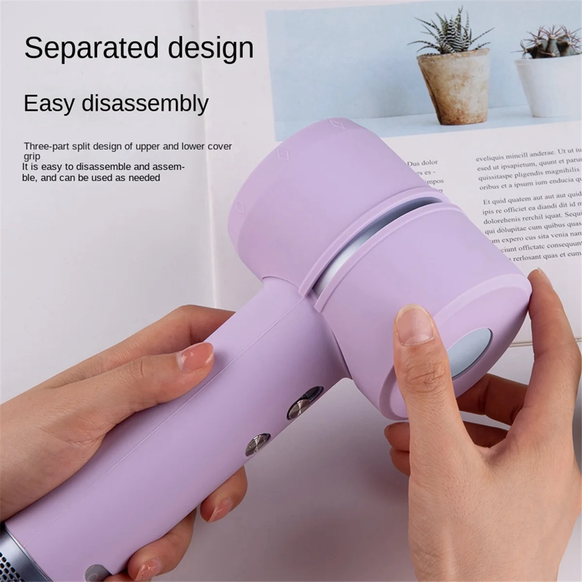 B66C For Laifen LF03/SE Hair Dryer Protective Sleeve Anti-Scratch Travel Silicone Accessories Hair Dryer Cover Silver Gray