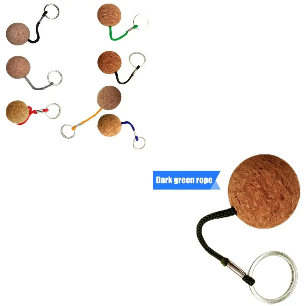 Q39E Compacts 35mm Marine Keychains Floating Cork Ball Waterproofed Hardware