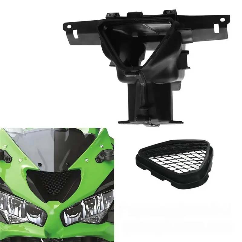 Motorcycle Front Ram Air Duct Air Intake Ventilation Cover For Kawasaki Ninja ZX-6R ZX6R 2024-2025