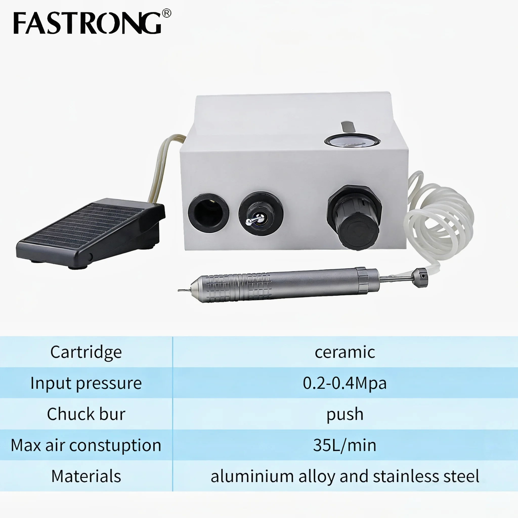 Fotografia 5: Máquina de Esculpir Pneumática de Alta Velocidade para Laboratório Odontológico, Cartucho Cerâmico, Turbina a Ar para Técnicos, Máquina de Gravação de Coroas Dentárias