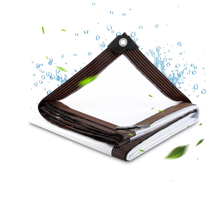 Transparent rainproof cloth corner protector with 1m edge hole for garden courtyard balcony