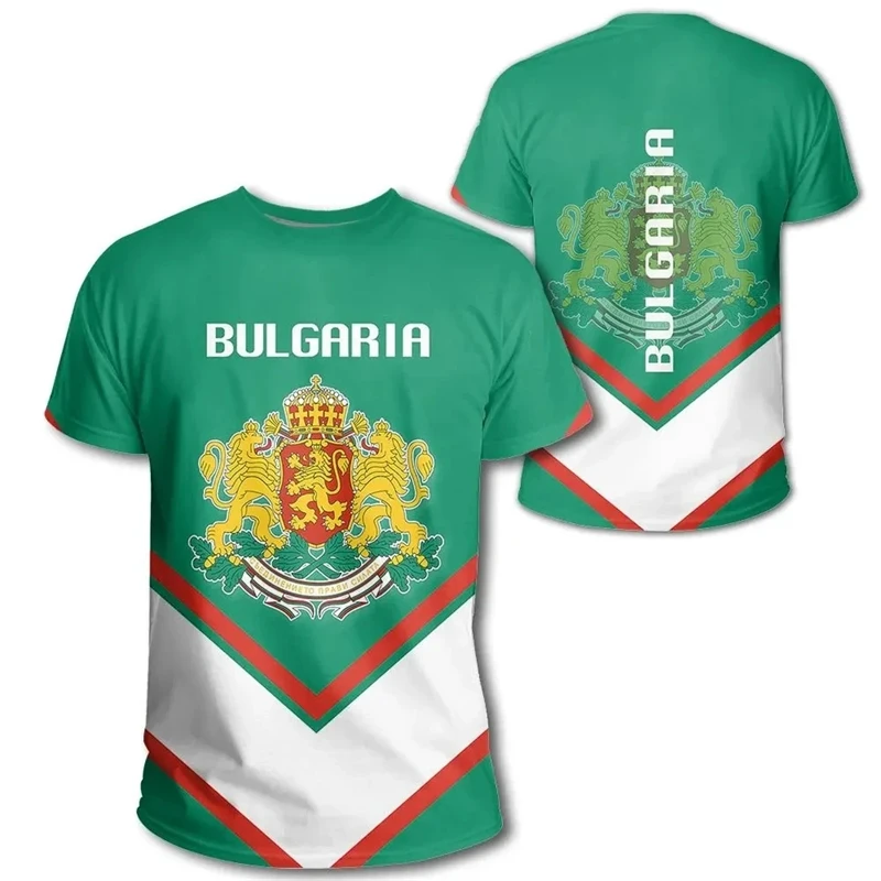 

Bulgaria Flag Men Women T-shirt 2024 New Fashion Bulgarian National Emblem 3D Print O Neck Tee Shirts Casual Oversized Tops 4XL