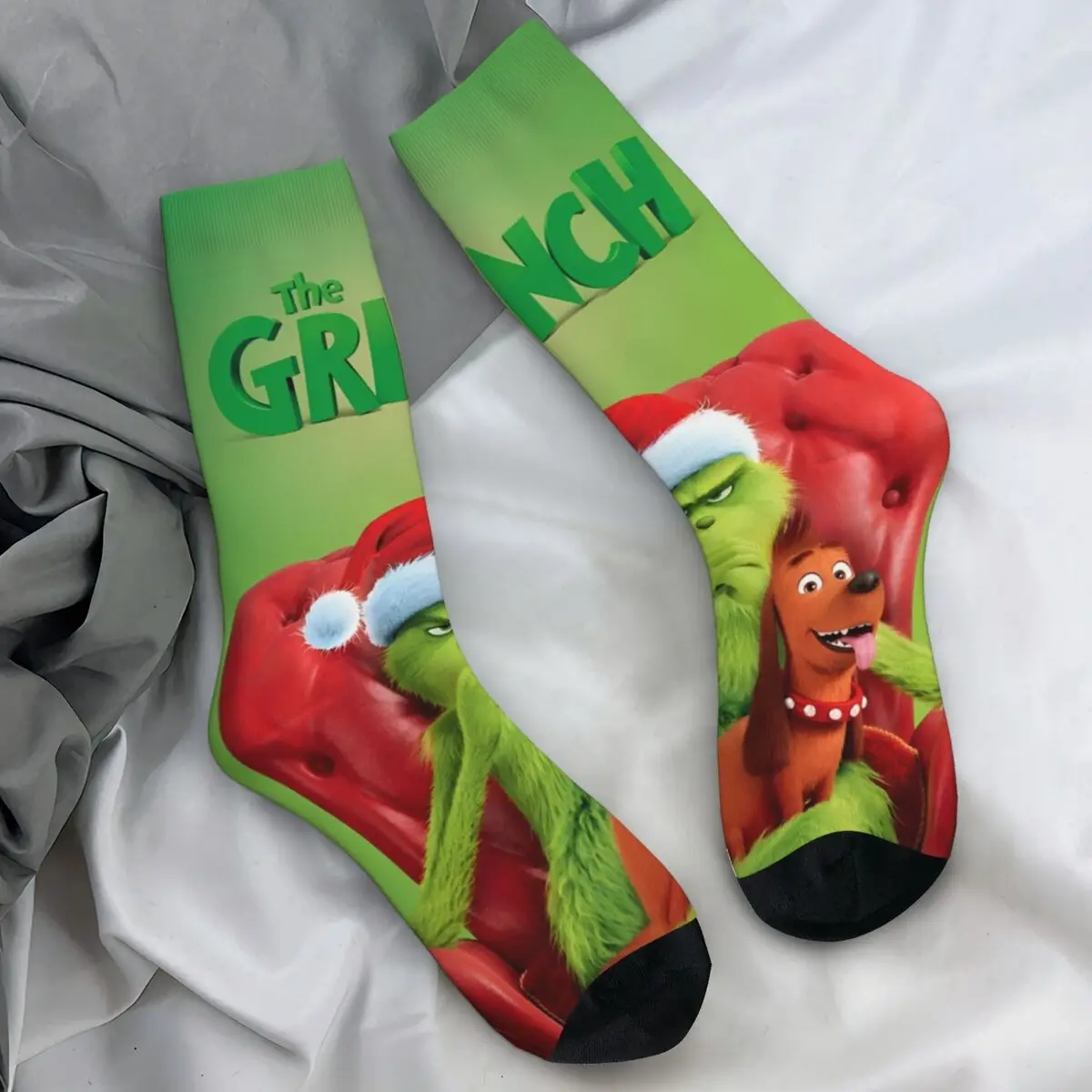 G-Grinchs Cartoon Stockings Pattern Fashion Socks Autumn Anti Bacterial Socks Men Skateboard Soft Socks