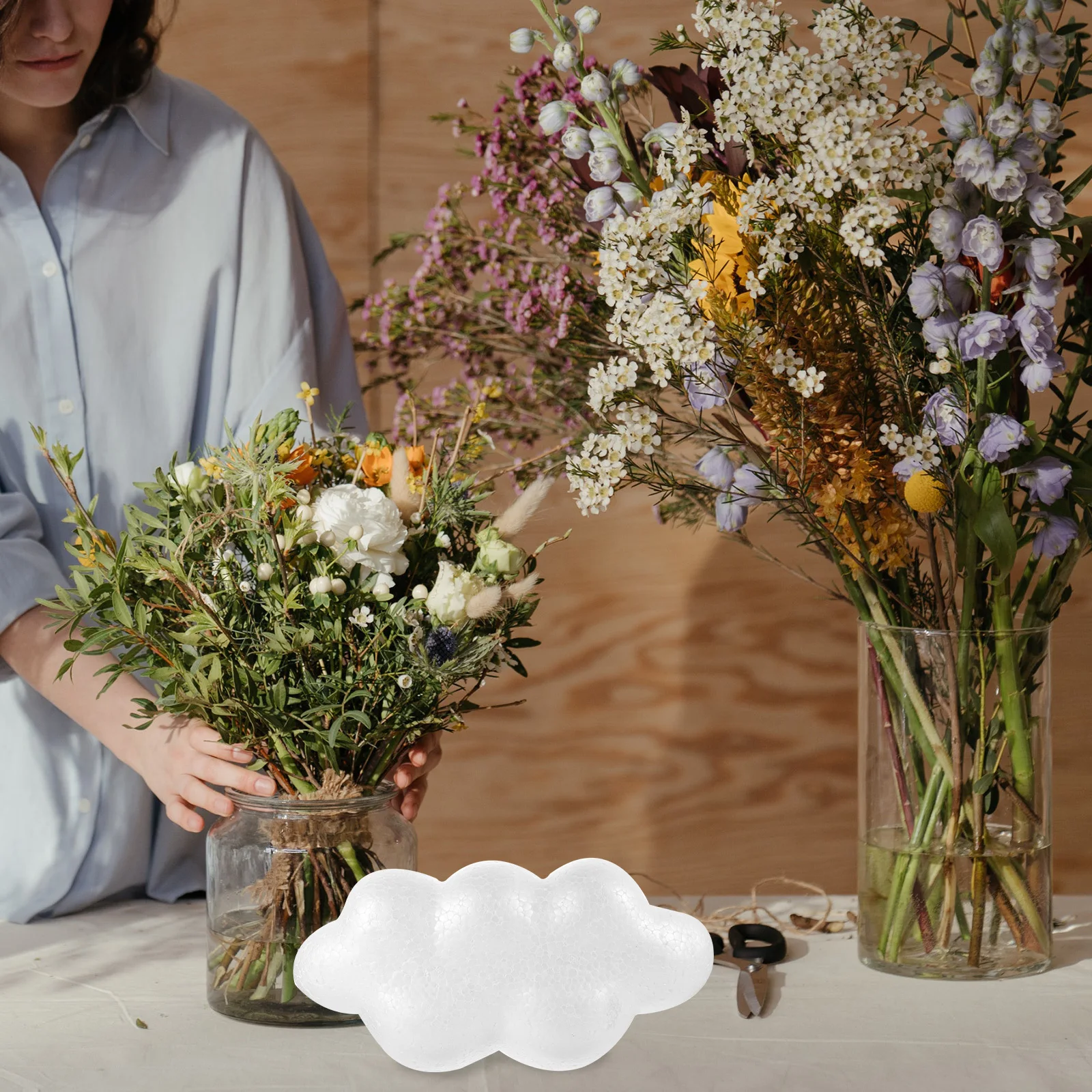 

Wedding Decor Unpainted Cloud Hanging Decorations Clouds Shape White Ornament Foams for DIY
