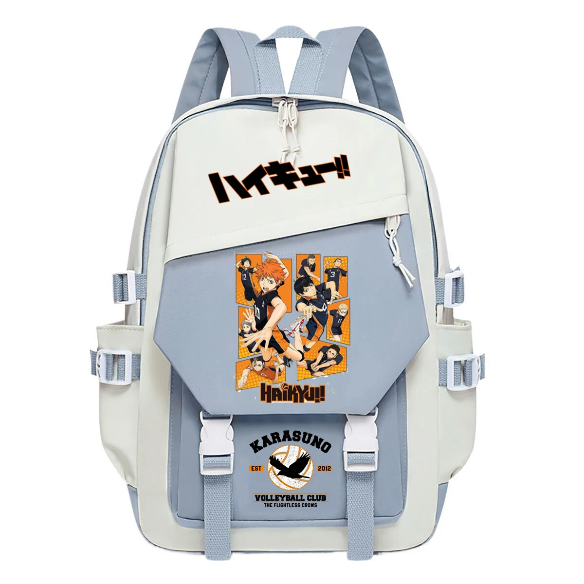 

Haikyuu Karasuno Fly Backpacks Japanese Anime Nylon Schoolbag Large Capacity Student Bookbag Travel Rucksack Men Laptop Backpack