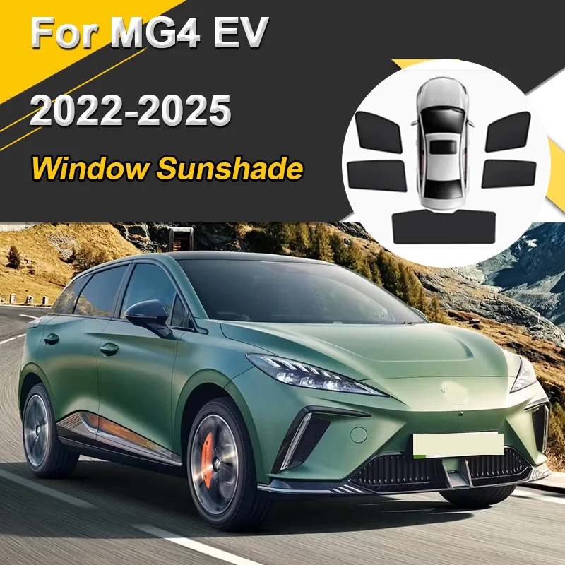 

Car Sun Shades For MG MG4 EV MULAN EH32 2022-2025 Sunshades Magnetic Heat insulation Visor Mesh Window Curtains Auto Accessories