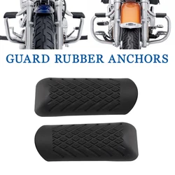 For Harley Softail Sportster Aprilia Ducati Kawasaki Honda Yamaha Engine Crash Bar Protector Cover Guard Rubber Motorcycle Parts