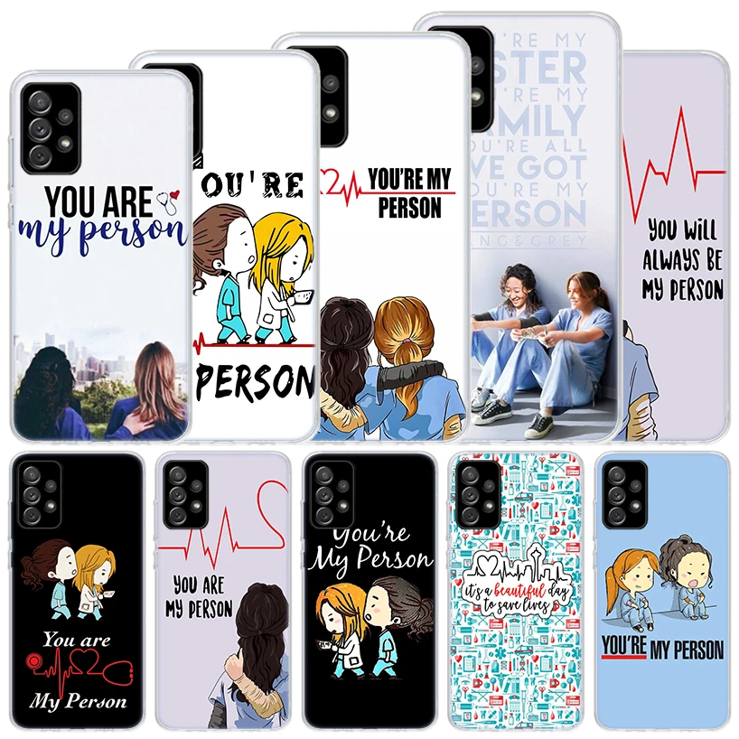 Greys Anatomy Person Soft Case For Samsung Galaxy A52 A53 A54 A32 A34 A22 A24 A12 A14 Phone Cover A33 A23 A13 A02S A03S A04S A72