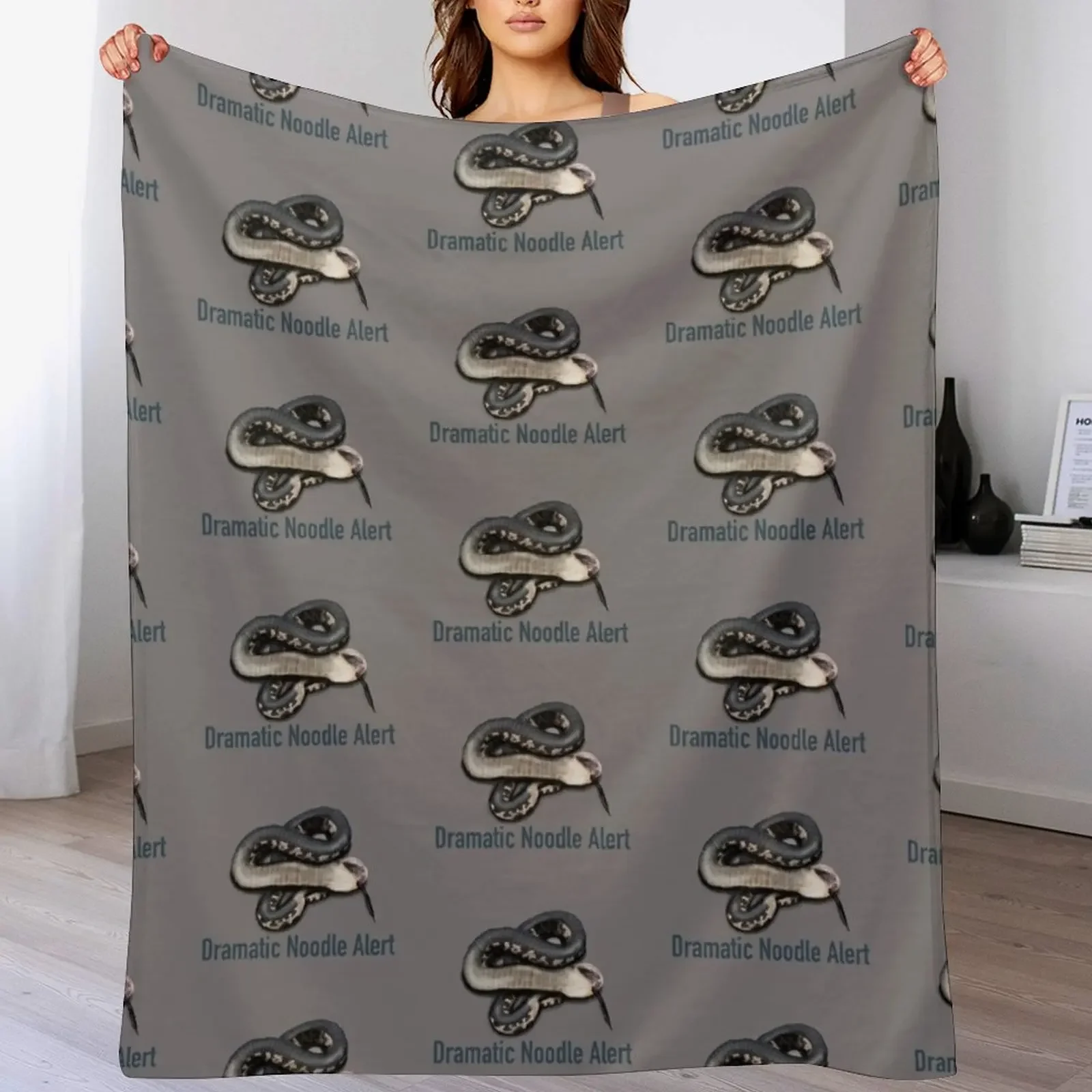 

Dramatic Noodle Alert Throw Blanket Bed Beach wednesday christmas decoration Blankets