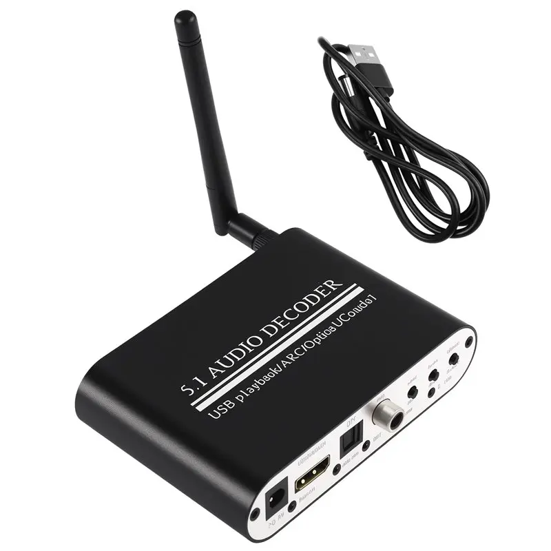 5.1 Audio Decoder 5.1-Channel with Bluetooth Digital Optical/Coaxial Converter -Compatible