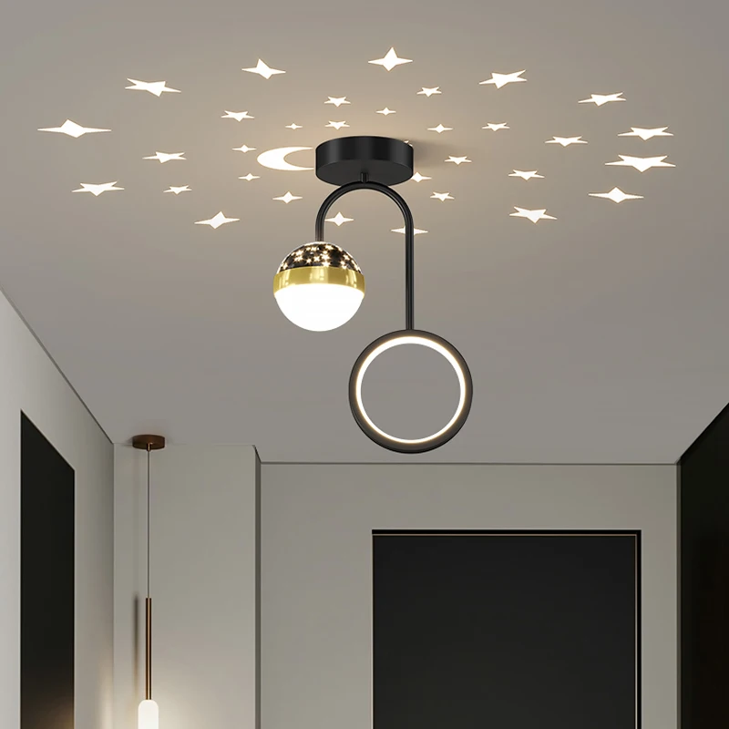 

Nordic Decor lamps entrance corridor ceiling lamp luxury modern porch aisle lamp creative star projection light