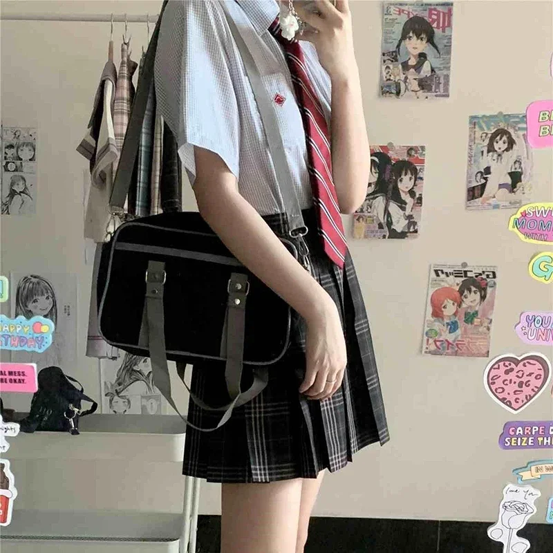 HAEX Harajuku Women\'s Bag 2023 Trend Fashion Japanese Style JK Uniform Crossbody Shoulder Bags Casual Daily Students Bolso Mujer