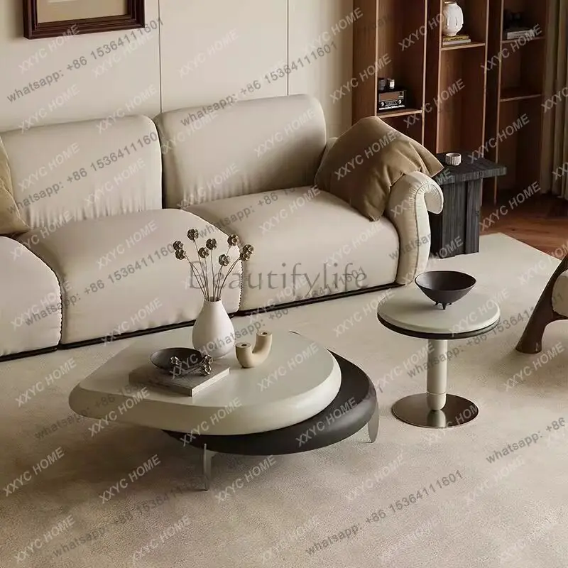 minimalist rotating coffee table special-shaped living room household small apartment