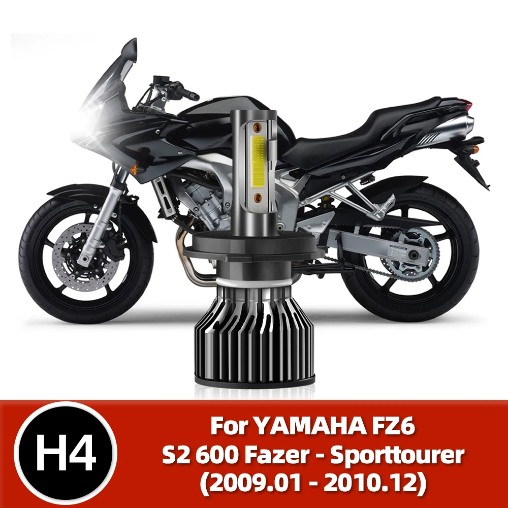 

Motorcycle 36W LED Headlight High Bright Moto 4800LM/Bulb H4 Hi/Lo Headlamp For YAMAHA FZ6 S2 600 Fazer - Sporttourer 2009 2010