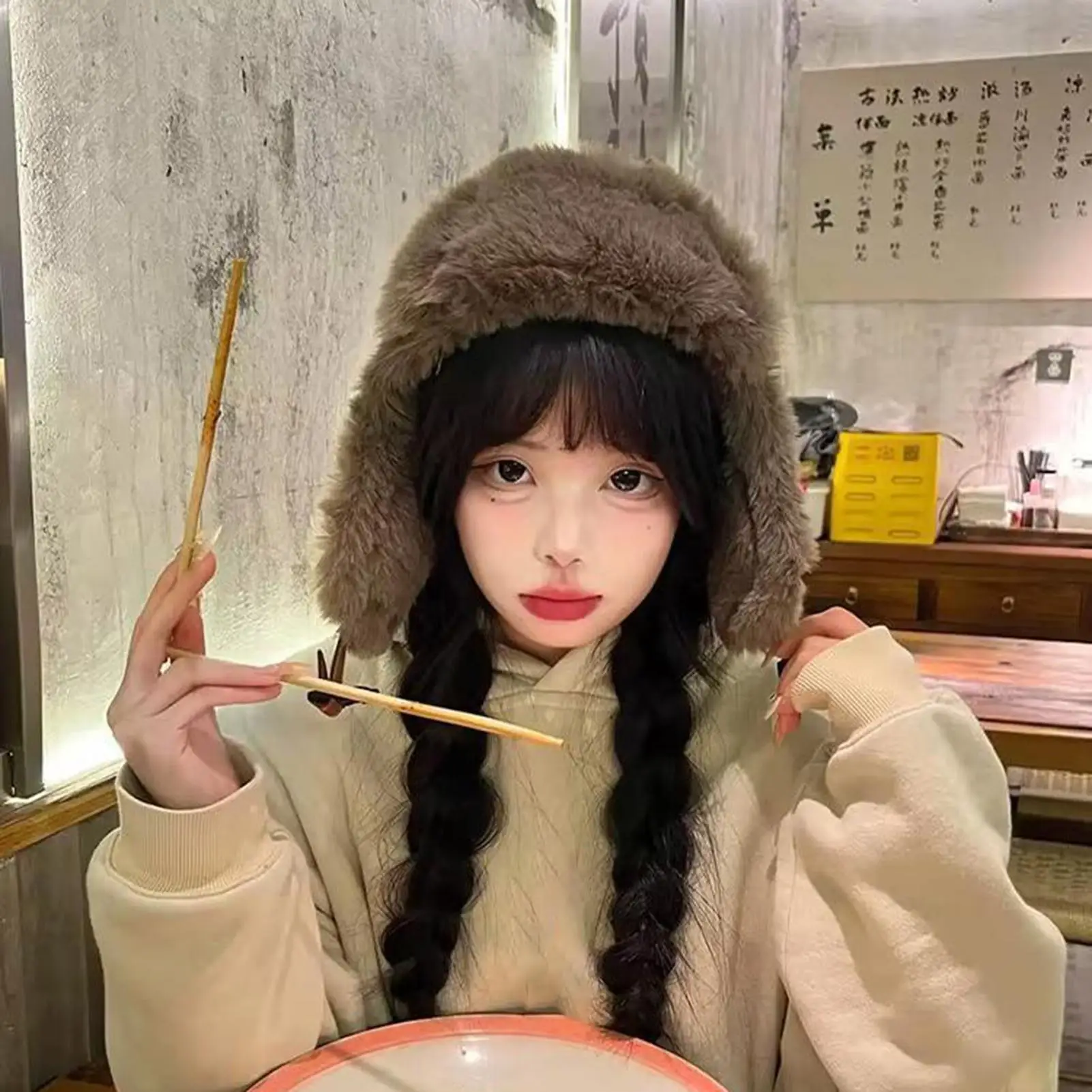 الشتاء الصياد قبعة دافئة مقاوم للماء أفخم مبطنة بالصوف مبطن الشتاء الأذن رفرف قبعة الثلج للذكور الإناث الرياضة في الهواء الطلق التزلج #4