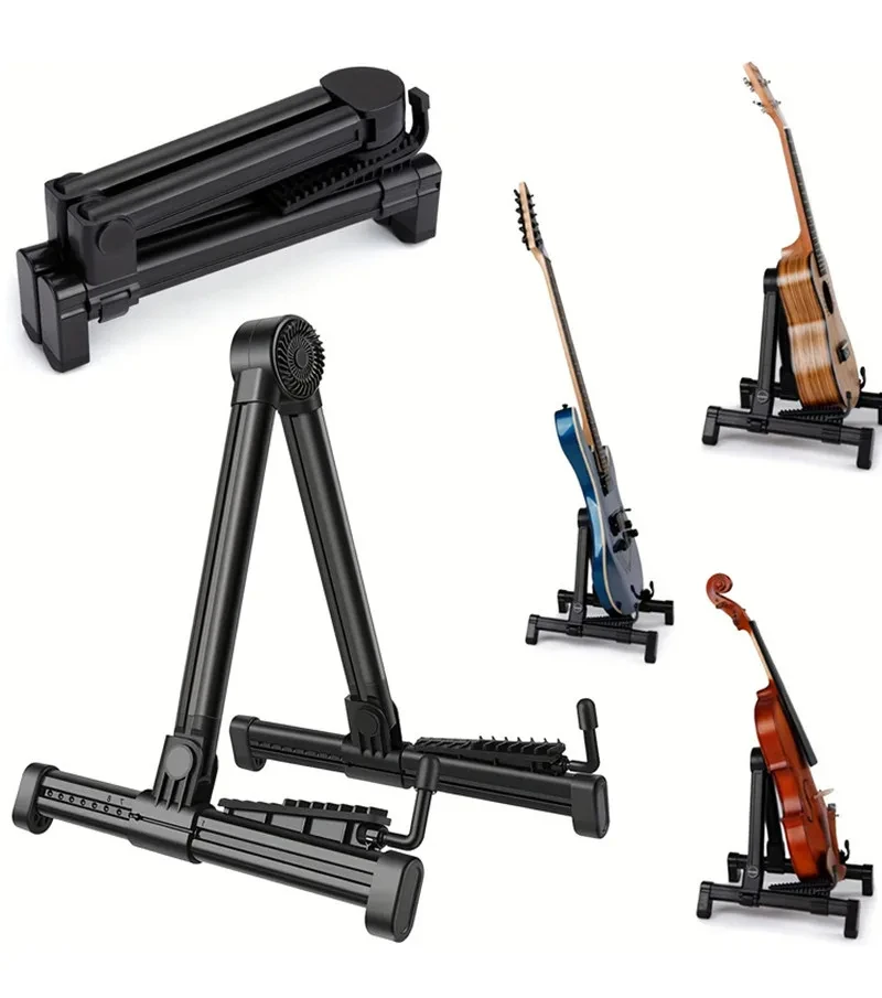 Miwayer Portable Universal ABS Guitar Stand Folding A Frame/for Acoustic Classical Electric Bass Guitars Banjo Ukulele