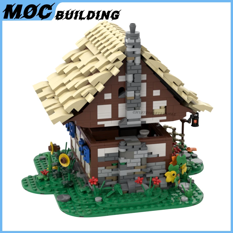 MOC Street View Series Medieval Village House Model Building Blocks DIY Modular Architecture Bricks Assemble Ideas Toy Xmas Gift