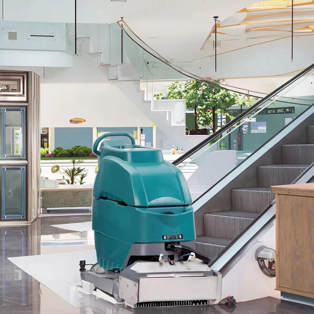 Electric Wire Type Escalator Step Tread Cleaning Machine for Shipping Mall Subway Hospital