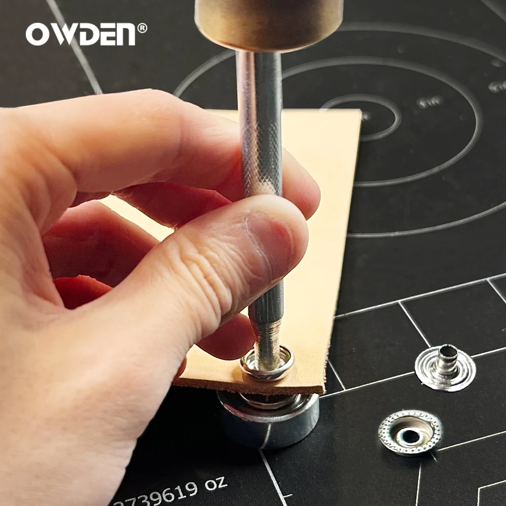 OWDEN 100set 15mm Solid Brass Snap Fasteners Metal Snaps Button Press Studs DIY Leather Craft Tools Sewing Accessories