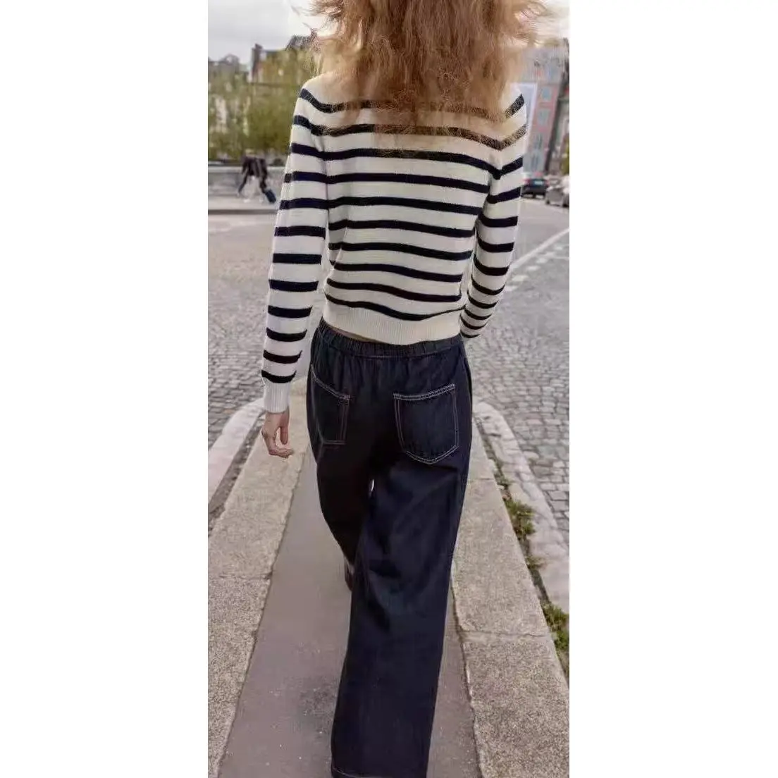 Faionable شريط تريكو ZR Sle جديد الخريف الشتاء الملابس النسائية تنوعا ألياف البوليستر طويلة Sve جولة Ne سحب... #3