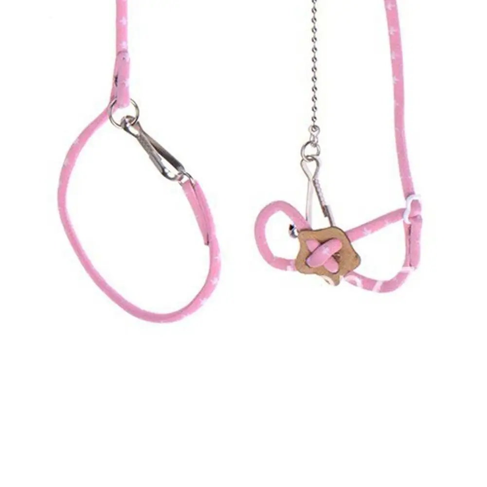 Hamster Rat Traction Rope Adjustable Anti-Bite Training Rope With Bell Outdoor Flying Harness for Bird Parrot Mouse Ferrets Pig