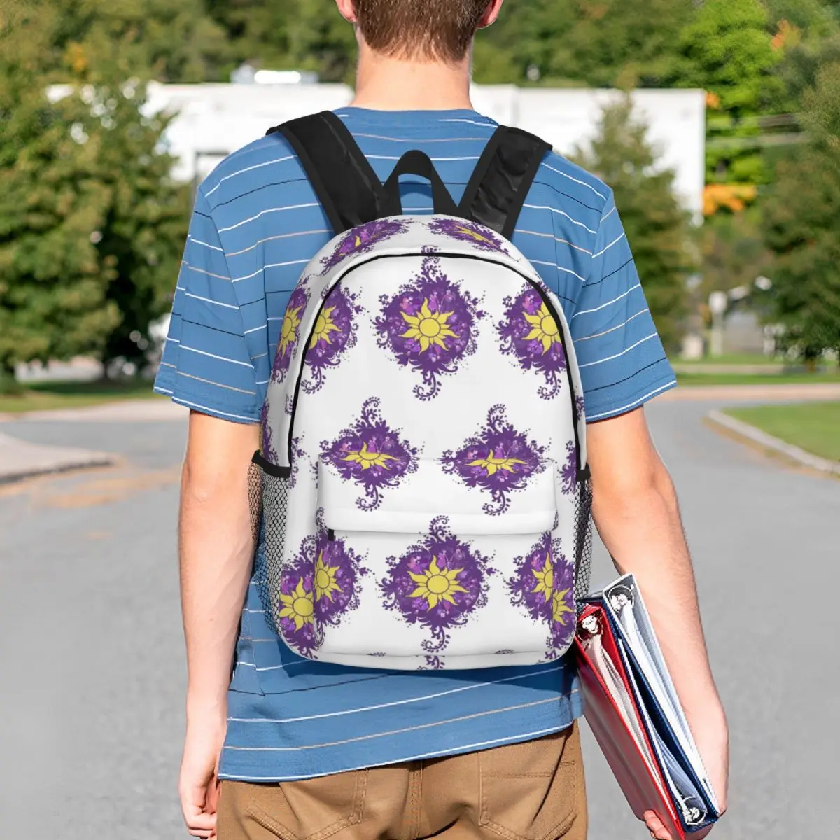 Tangled - Sun - Kingdom Dance Backpack Student BookBag Men Women School Bag Laptop Shoulder Bags